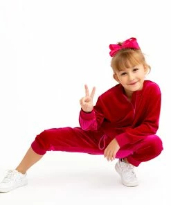 Evie's Closet Clothing Magenta Velour Tracksuit Fall & Winter