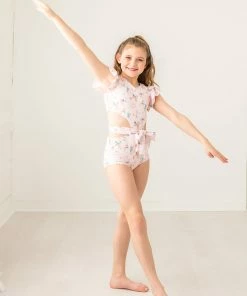 Deals π Evie's Studio Pink Floral Tie Leotard π 13 Evie's Studio Pink Floral Tie Leotard