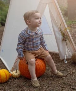 My Three Sons Fall & Winter Boys Harvest Plaid Two Piece Set