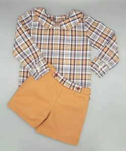 My Three Sons Fall & Winter Boys Harvest Plaid Two Piece Set