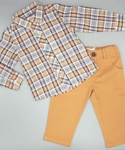 My Three Sons Boys Harvest Plaid Shirt