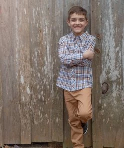 My Three Sons Boys Harvest Plaid Shirt