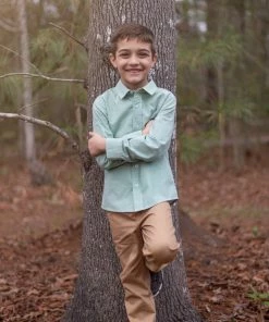 My Three Sons Boys Green Grateful Shirt