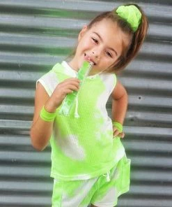 Evie's Closet Clothing Neon Green Waffle Set Spring & Summer