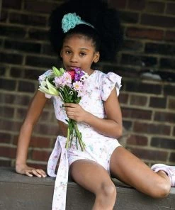 Deals π Evie's Studio Pink Floral Tie Leotard π 11 Evie's Studio Pink Floral Tie Leotard