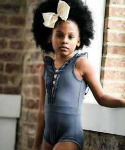 Evie's Studio Navy Ruffle Leo