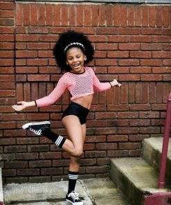 Evie's Studio Hot Pink Mesh Leo Set