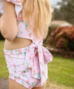 Deals π Evie's Studio Pink Floral Tie Leotard π 9 Evie's Studio Pink Floral Tie Leotard