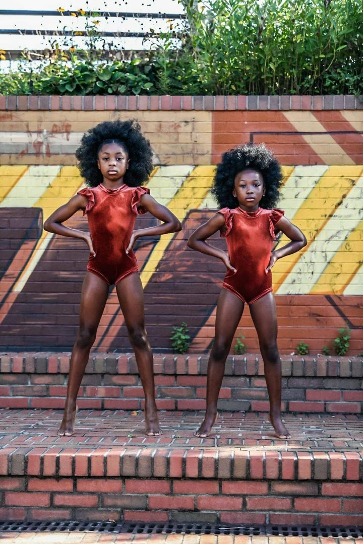 Budget 🥰 Evie's Studio Rust Velvet Leotard ⌛ 3 Evie's Studio Rust Velvet Leotard