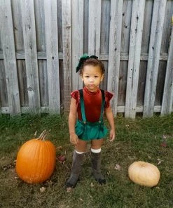 Evie's Studio Rust Velvet Leotard