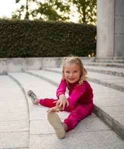 Evie's Closet Clothing Magenta Velour Tracksuit Fall & Winter