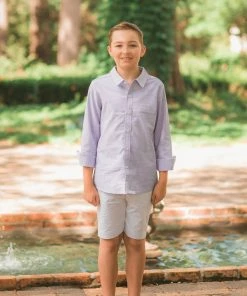 Evie's Closet Clothing Lavender Button Shirt Spring & Summer