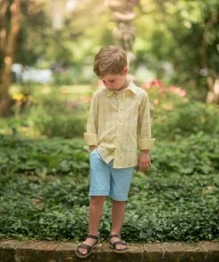 Evie's Closet Clothing Yellow Plaid Button Shirt Spring & Summer