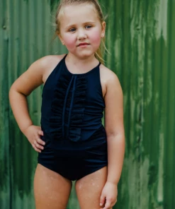 Evie's Studio Black Ruffle Leotard