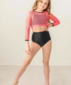 Evie's Studio Hot Pink Mesh Leo Set