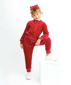 Evie's Closet Clothing Magenta Velour Tracksuit Fall & Winter