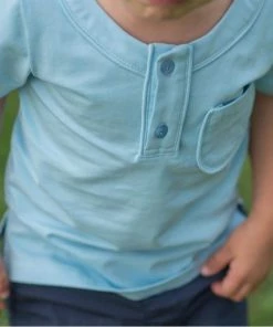 Evie's Closet Clothing Spring & Summer Blue Boys Henley