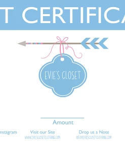 Evie's Closet Clothing Evie's Backyard Gift Certificate