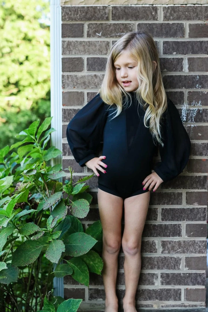 Hot Sale ๐ Evie's Studio Onyx Long Sleeve Leo ๐ 9 Evie's Studio Onyx Long Sleeve Leo