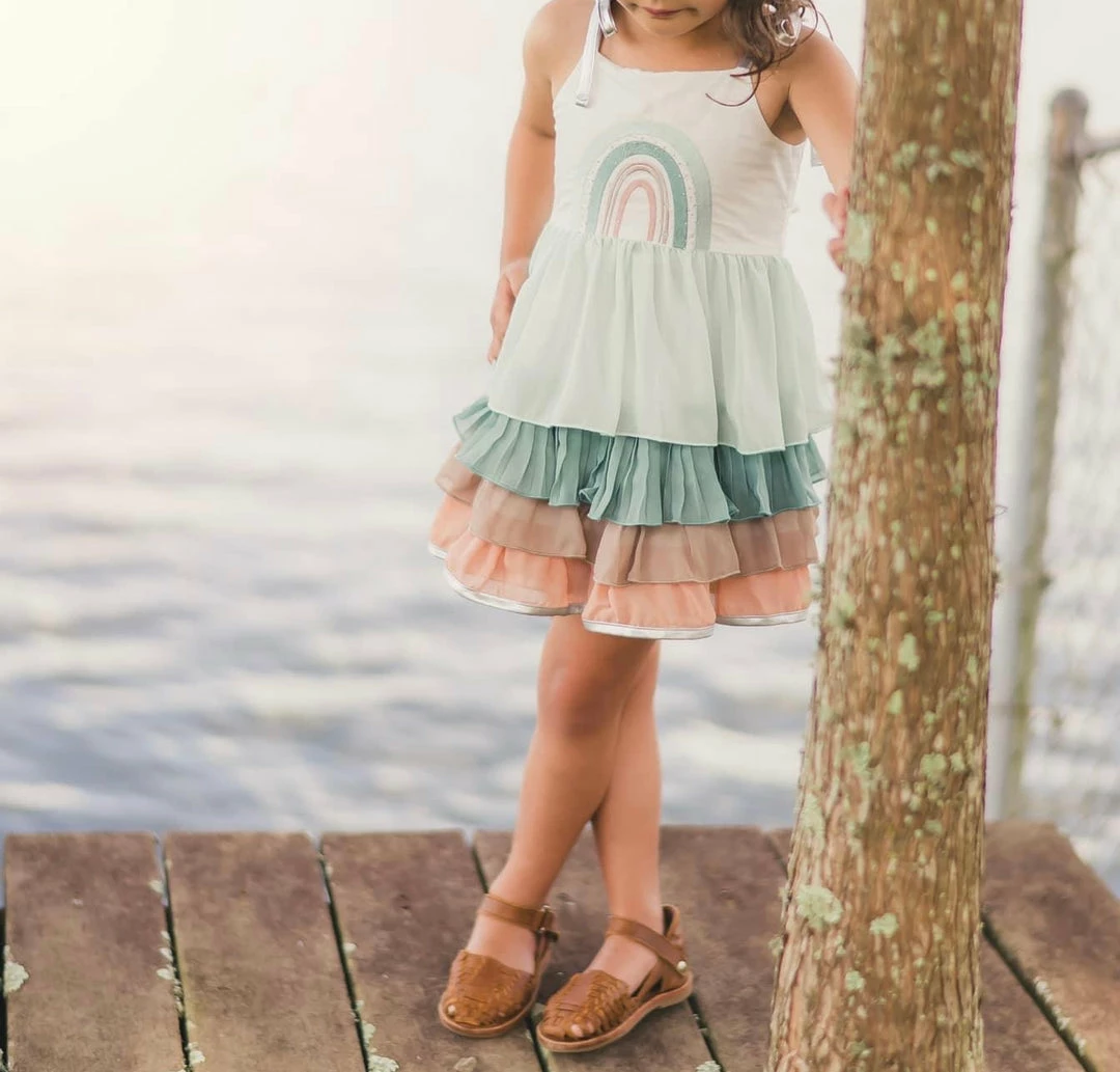 Cheapest ๐คฉ Evie's Closet Clothing Teal Rainbow ๐ Dress ๐ฅ 1 Evie's Closet Clothing Teal Rainbow Dress