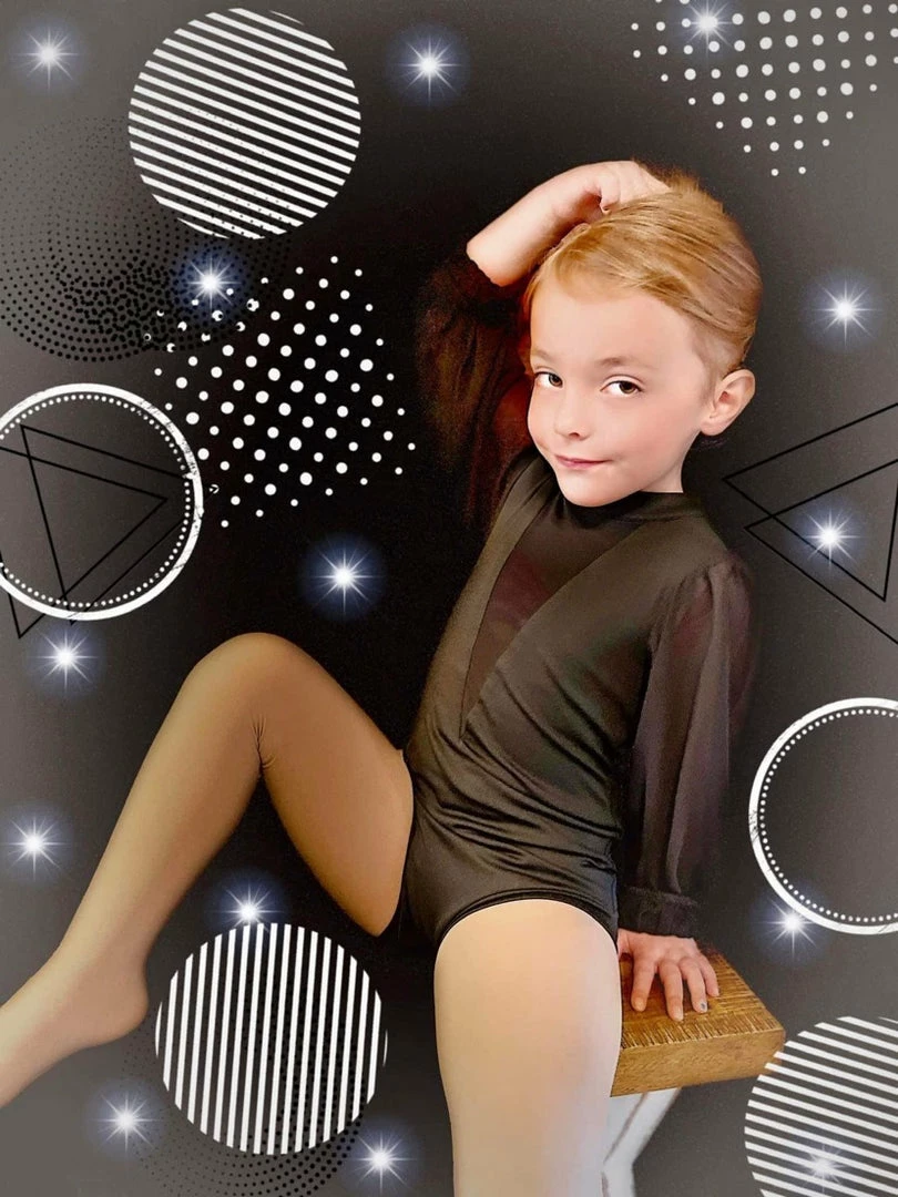 Hot Sale ๐ Evie's Studio Onyx Long Sleeve Leo ๐ 10 Evie's Studio Onyx Long Sleeve Leo