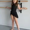 Evie's Studio Onyx Skirted Ballet Butterfly Sleeve Leo