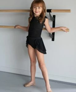 Evie's Studio Onyx Skirted Ballet Butterfly Sleeve Leo