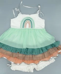 Evie's Closet Clothing Teal Rainbow Tunic Set