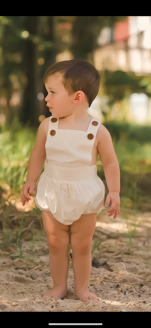 Best Pirce ๐ Evie's Closet Clothing Little Boyโs White Romper ๐ 1 Evie's Closet Clothing Little Boyโs White Romper