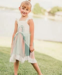 Evie's Closet Clothing Spring & Summer Teal Rainbow Simplicity