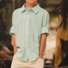 Evie's Closet Clothing Boys Summer Green Shirt