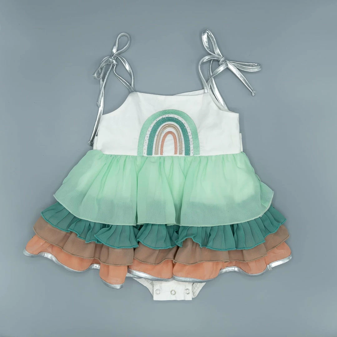 Best Sale ๐ Evie's Closet Clothing Spring & ๐ Summer Teal Rainbow Bubble ๐คฉ 2 Evie's Closet Clothing Spring & Summer Teal Rainbow Bubble