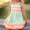 Evie's Closet Clothing Coral Garden Dress Spring & Summer