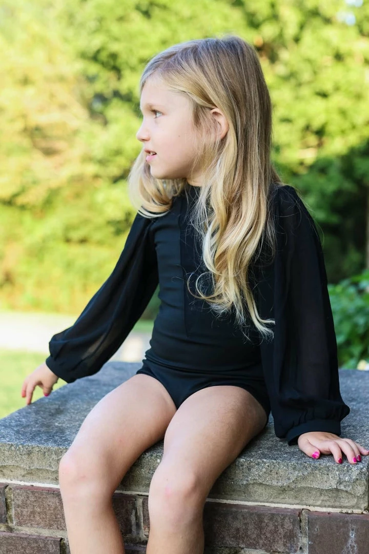 Hot Sale ๐ Evie's Studio Onyx Long Sleeve Leo ๐ 1 Evie's Studio Onyx Long Sleeve Leo